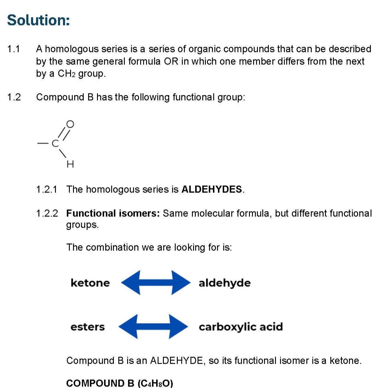 Grade 12 Physical Sciences Organic Chemistry Revision Pack | Nomenclature & Isomers