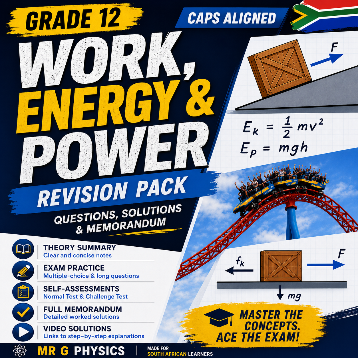 Grade 12 Work, Energy & Power Revision Pack | CAPS Physical Sciences