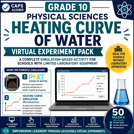 Grade 10 Physical Sciences Heating Curve of Water Virtual Experiment Pack